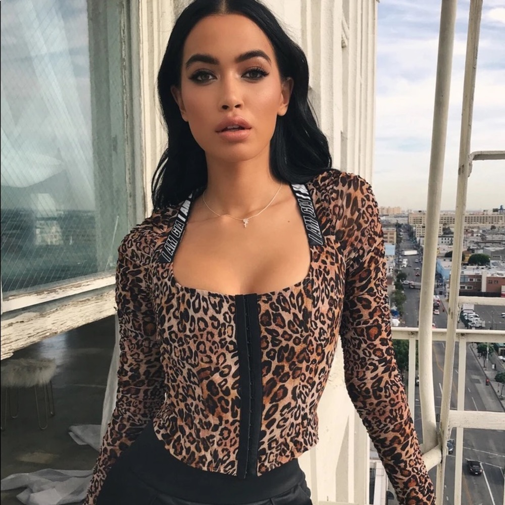 ⭐️ I AM GIA CHEETAH CORSET TOP ⭐️